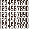 San Diego Padres Baseball Helmet Jersey Style Vinyl Number Decal Sheet Set of 50 #0-9 - Pick Color & Size