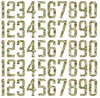 San Diego Padres Baseball Helmet Jersey Style Vinyl Number Decal Sheet Set of 50 #0-9 - Pick Color & Size