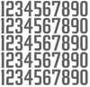 San Diego Padres Baseball Helmet Jersey Style Vinyl Number Decal Sheet Set of 50 #0-9 - Pick Color & Size