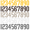 San Diego Padres Baseball Helmet Jersey Style Vinyl Number Decal Sheet Set of 50 #0-9 - Pick Color & Size