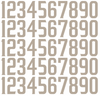 San Diego Padres Baseball Helmet Jersey Style Vinyl Number Decal Sheet Set of 50 #0-9 - Pick Color & Size