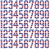 San Diego Padres Baseball Helmet Jersey Style Vinyl Number Decal Sheet Set of 50 #0-9 - Pick Color & Size