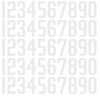San Diego Padres Baseball Helmet Jersey Style Vinyl Number Decal Sheet Set of 50 #0-9 - Pick Color & Size