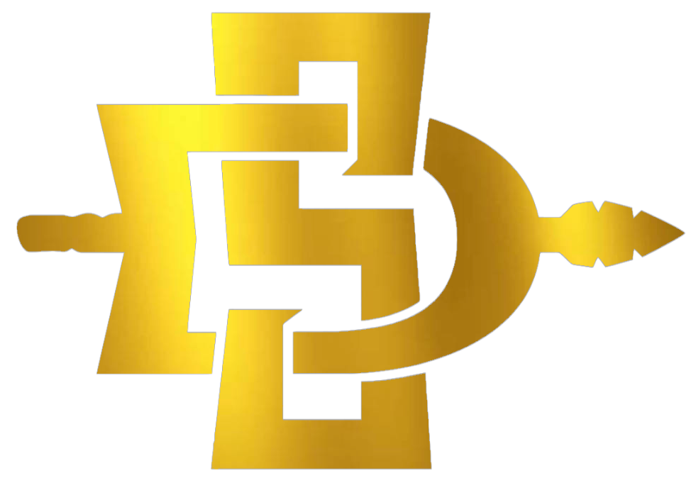 San Diego State Aztecs GOLD CHROME MIRROR Team Logo Premium DieCut Vinyl Decal PICK SIZE