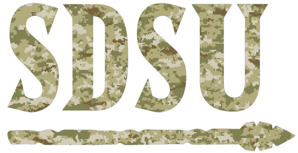 San Diego State Aztecs SDSU Logo Salute to Service Camouflage Camo Vinyl Decal PICK SIZE