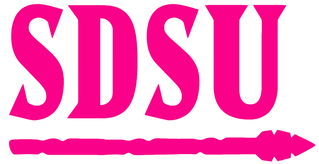 San Diego State Aztecs Hot Pink SDSU Logo Premium DieCut Vinyl Decal PICK SIZE