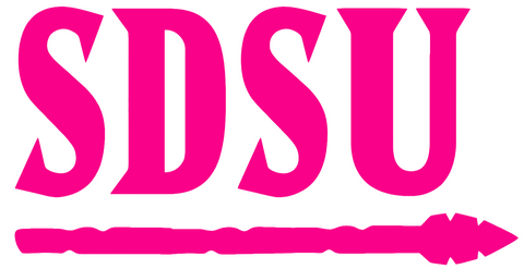 San Diego State Aztecs Hot Pink SDSU Logo Premium DieCut Vinyl Decal PICK SIZE