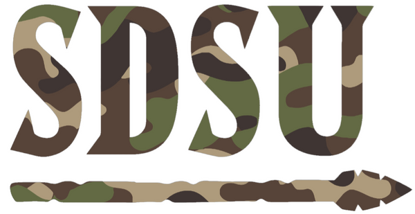 San Diego State Aztecs Woodland Camo Camouflage SDSU Logo Premium DieCut Vinyl Decal PICK SIZE