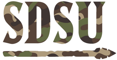 San Diego State Aztecs Woodland Camo Camouflage SDSU Logo Premium DieCut Vinyl Decal PICK SIZE