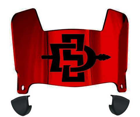 San Diego State Aztecs Mini Football Helmet Visor Shield w/ Clips - PICK VISOR & LOGO COLOR