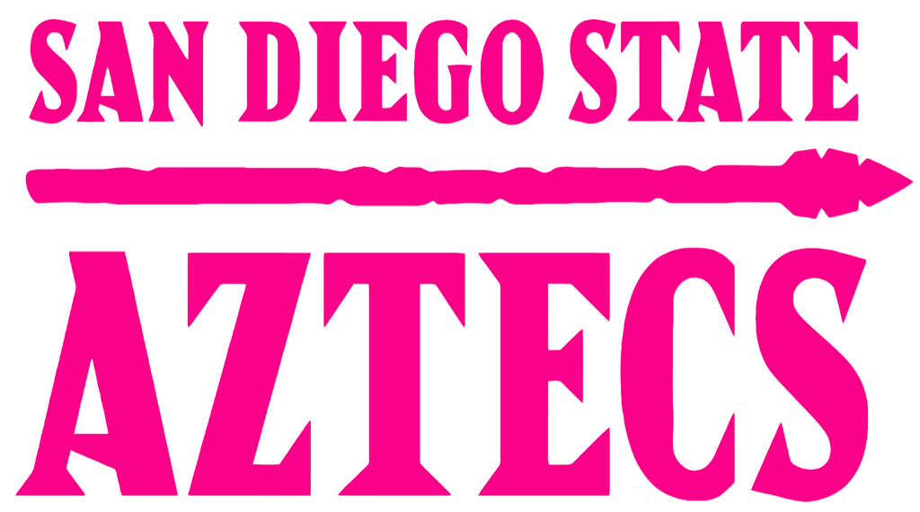 San Diego State Aztecs Hot Pink Team Name Logo Premium DieCut Vinyl Decal PICK SIZE