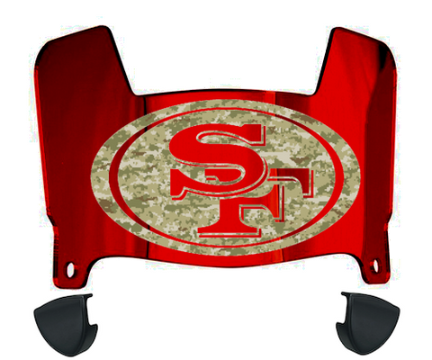 San Francisco 49ers Limited Edition Mini Football Helmet Visor Shield w/ Clips - PICK VISOR & LOGO COLOR