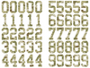 San Fransisco 49ers Jersey Style Vinyl Number Decal Sheet Set of 50 #0-9 - Pick Color & Size