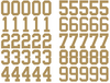San Fransisco 49ers Jersey Style Vinyl Number Decal Sheet Set of 50 #0-9 - Pick Color & Size