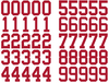 San Fransisco 49ers Jersey Style Vinyl Number Decal Sheet Set of 50 #0-9 - Pick Color & Size