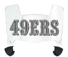 San Francisco 49ers Retro Throwback Mini Football Helmet Visor Shield w/ Clips - PICK VISOR & LOGO COLOR