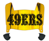 San Francisco 49ers Retro Throwback Mini Football Helmet Visor Shield w/ Clips - PICK VISOR & LOGO COLOR