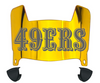 San Francisco 49ers Retro Throwback Mini Football Helmet Visor Shield w/ Clips - PICK VISOR & LOGO COLOR
