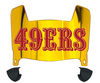 San Francisco 49ers Retro Throwback Mini Football Helmet Visor Shield w/ Clips - PICK VISOR & LOGO COLOR