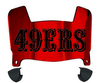 San Francisco 49ers Retro Throwback Mini Football Helmet Visor Shield w/ Clips - PICK VISOR & LOGO COLOR