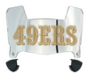 San Francisco 49ers Retro Throwback Mini Football Helmet Visor Shield w/ Clips - PICK VISOR & LOGO COLOR