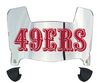 San Francisco 49ers Retro Throwback Mini Football Helmet Visor Shield w/ Clips - PICK VISOR & LOGO COLOR