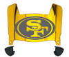 San Francisco 49ers Mini Football Helmet Visor Shield w/ Clips - PICK VISOR & LOGO COLOR