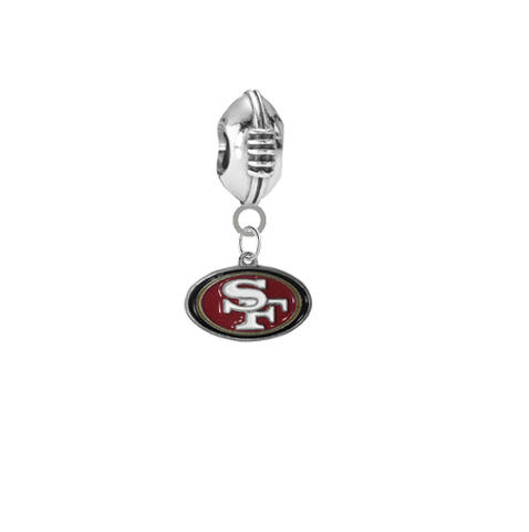 San Francisco 49ers 3D Football Universal European Bracelet Charm (Pandora Compatible)