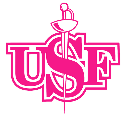 San Francisco Dons Hot Pink Retro Throwback Logo Premium DieCut Vinyl Decal PICK SIZE