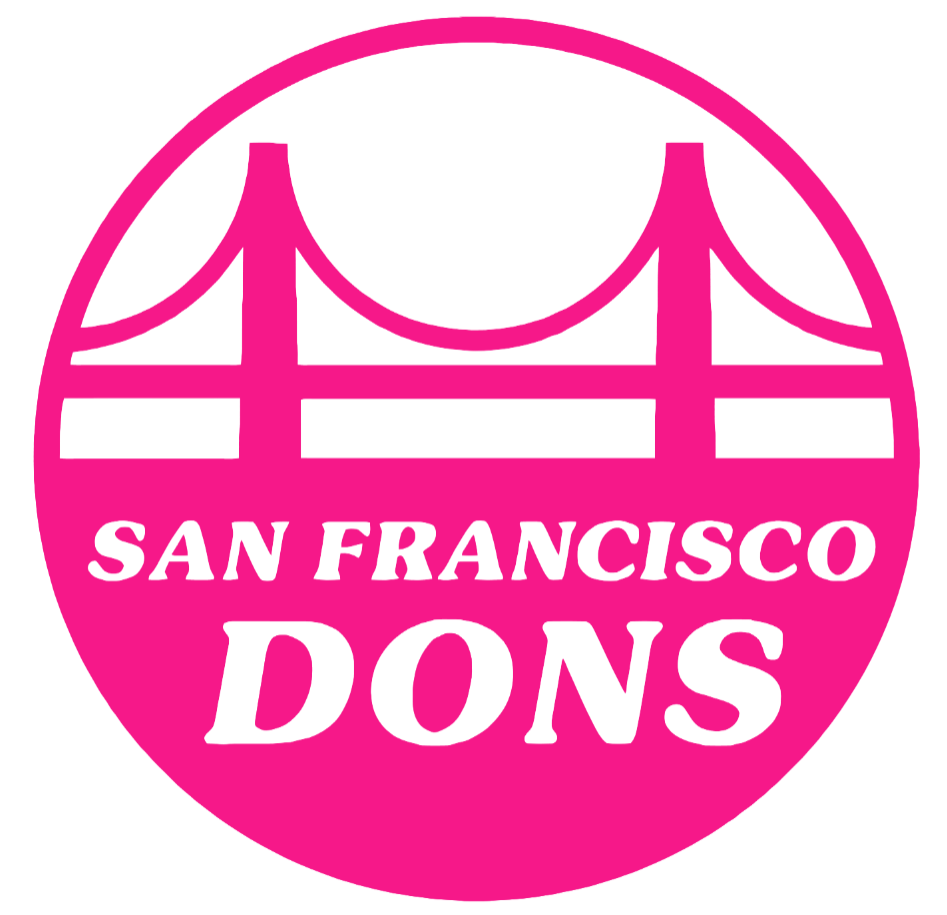 San Francisco Dons Hot Pink Retro Throwback Logo Premium DieCut Vinyl Decal PICK SIZE
