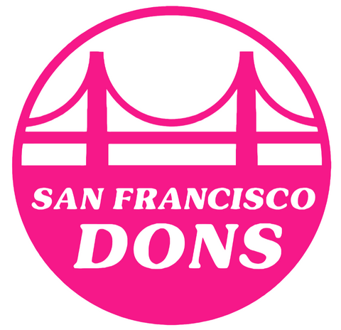 San Francisco Dons Hot Pink Retro Throwback Logo Premium DieCut Vinyl Decal PICK SIZE