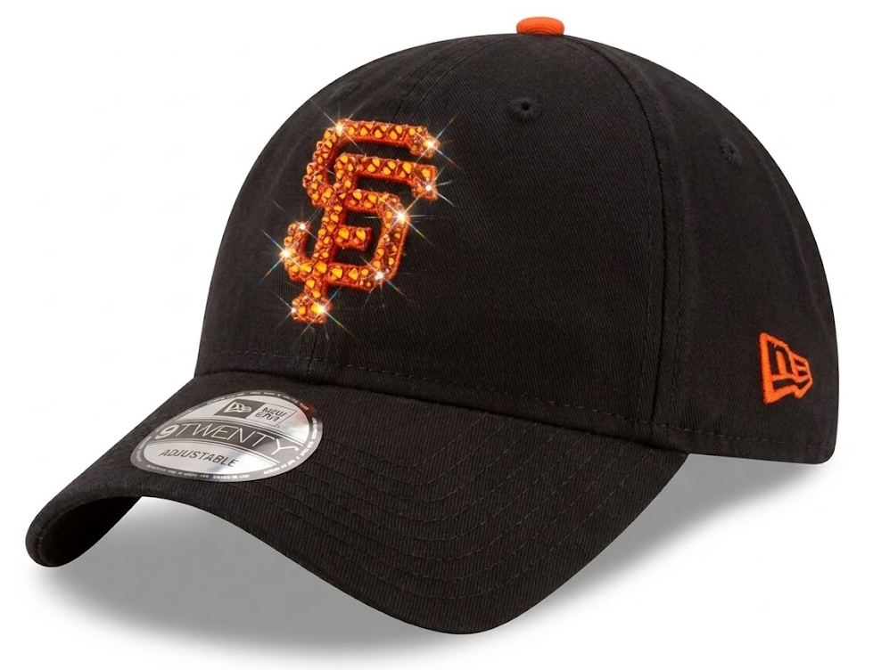 San Francisco Giants Swarovski Crystal Bling Womens New Era Adjustable Hat