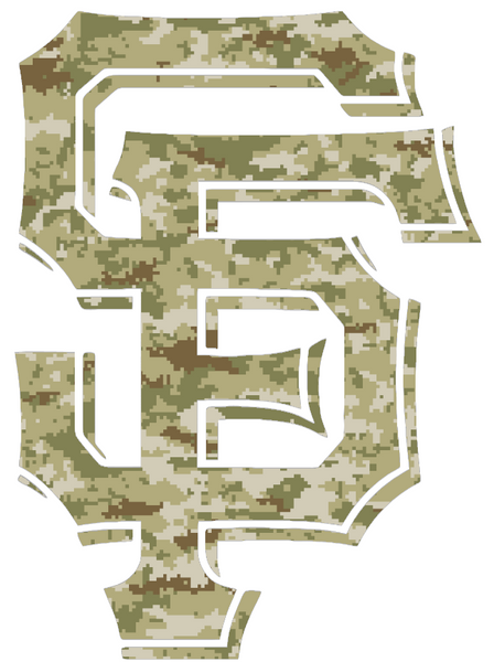 San Francisco Giants Salute to Service Alternate SF Logo Camouflage Camo Vinyl Decal PICK SIZE