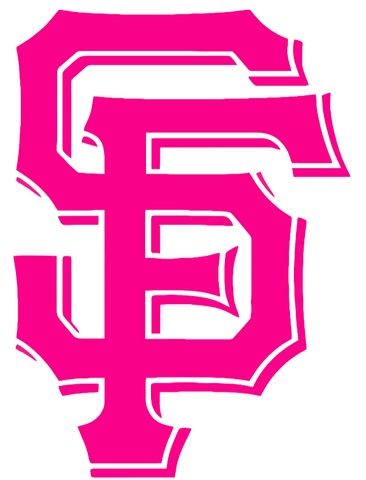San Francisco Giants Hot Pink Alternate SF Logo Premium DieCut Vinyl Decal PICK SIZE