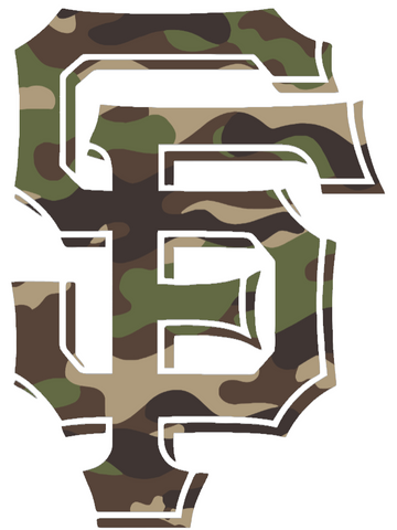 San Francisco Giants Woodland Camo Camouflage Alternate SF Logo Premium DieCut Vinyl Decal PICK SIZE
