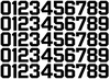 San Francisco Giants Baseball Helmet Jersey Style Vinyl Number Decal Sheet Set of 50 #0-9 - Pick Color & Size