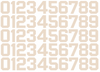 San Francisco Giants Baseball Helmet Jersey Style Vinyl Number Decal Sheet Set of 50 #0-9 - Pick Color & Size