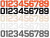 San Francisco Giants Baseball Helmet Jersey Style Vinyl Number Decal Sheet Set of 50 #0-9 - Pick Color & Size