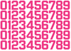 San Francisco Giants Baseball Helmet Jersey Style Vinyl Number Decal Sheet Set of 50 #0-9 - Pick Color & Size