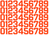 San Francisco Giants Baseball Helmet Jersey Style Vinyl Number Decal Sheet Set of 50 #0-9 - Pick Color & Size