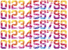San Francisco Giants Baseball Helmet Jersey Style Vinyl Number Decal Sheet Set of 50 #0-9 - Pick Color & Size