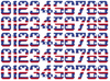 San Francisco Giants Baseball Helmet Jersey Style Vinyl Number Decal Sheet Set of 50 #0-9 - Pick Color & Size