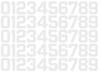 San Francisco Giants Baseball Helmet Jersey Style Vinyl Number Decal Sheet Set of 50 #0-9 - Pick Color & Size