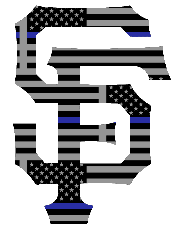 San Francisco Giants Thin Blue Line Team Logo American Flag Premium DieCut Vinyl Decal PICK SIZE