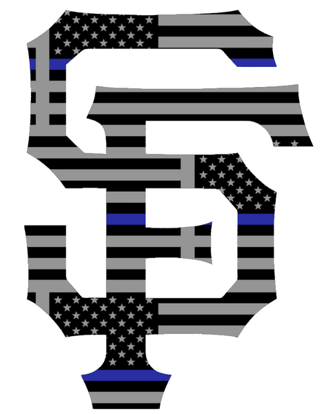 San Francisco Giants Thin Blue Line Team Logo American Flag Premium DieCut Vinyl Decal PICK SIZE