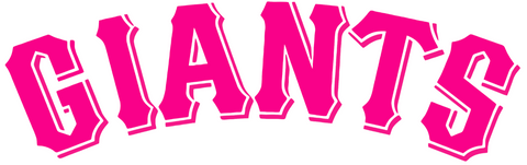 San Francisco Giants Hot Pink Team Name Logo Premium DieCut Vinyl Decal PICK SIZE