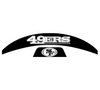 San Fransisco 49ers MIDI Mid Size SpeedFlex Football Helmet Front & Back Bumper Decal Set - Pick Color