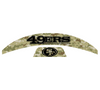 San Fransisco 49ers MIDI Mid Size SpeedFlex Football Helmet Front & Back Bumper Decal Set - Pick Color
