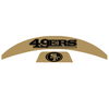 San Fransisco 49ers MIDI Mid Size SpeedFlex Football Helmet Front & Back Bumper Decal Set - Pick Color