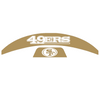 San Fransisco 49ers MIDI Mid Size SpeedFlex Football Helmet Front & Back Bumper Decal Set - Pick Color